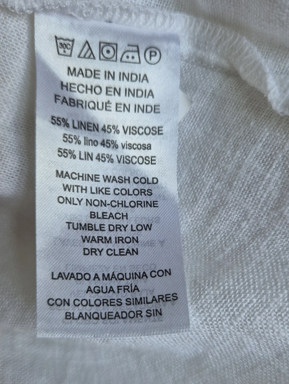 MICHAEL Michael Kors Cropped White Linen Blend Button-Front Shirt, size S